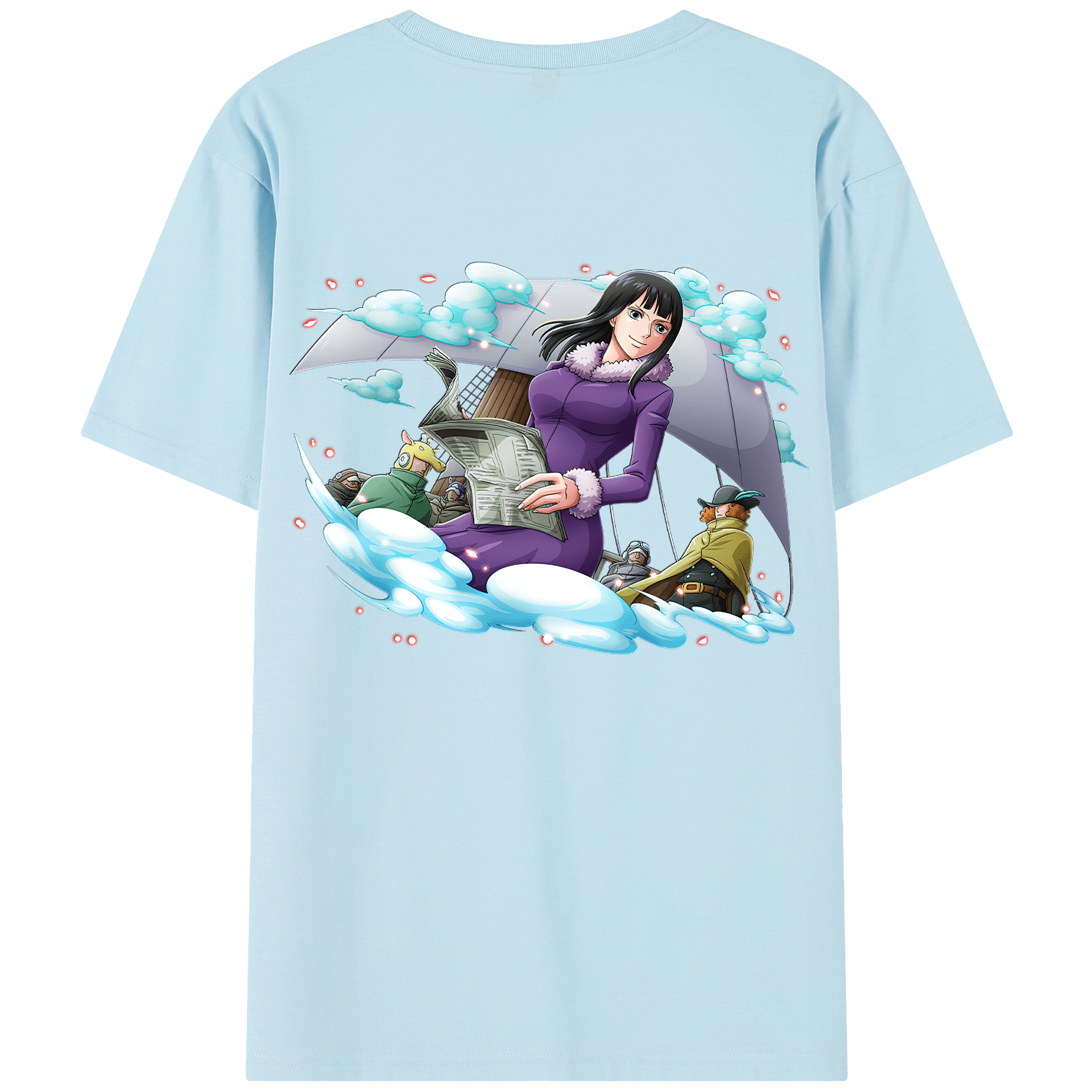 ワンピース ニコ・ロビン ONE PIECE Nico Robin 綿100％半袖Tシャツ（背面プリント）